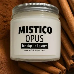 #misticoopus-Mistico-Opus-Organic Soy Wax Candle-Large-Jar-White-Cinnamon
