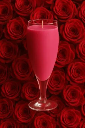 #misticoopus-Mistico-Opus-Organic Soy Wax Candle-Designer Glass-Rose