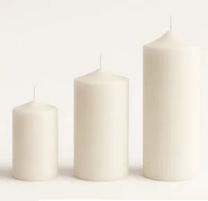 #misticoopus-Mistico-Opus-Fat-Taper-Pillar-Set of 3-White